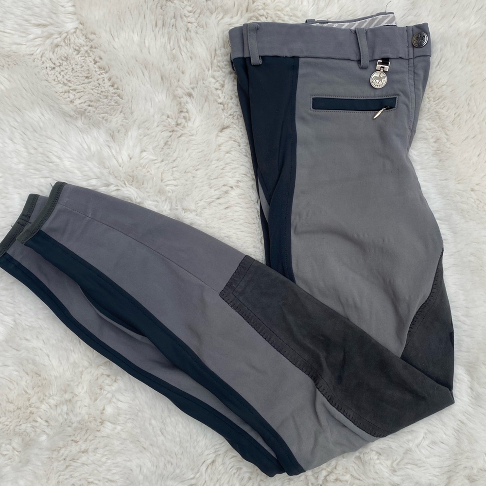 Pikeur two-tone grey full seat breeches